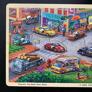 Wooden Puzzle - Magnetic Tow-Away Zone Game