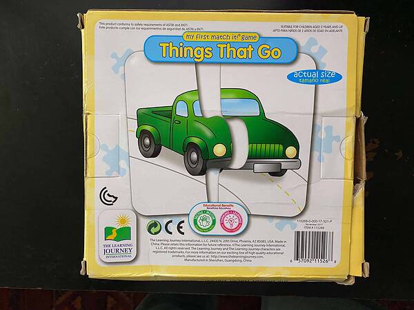 My First Match-It Game - Things That Go - Image 2