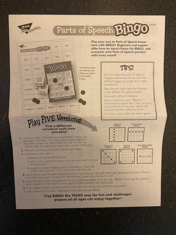 Parts of Speech Bingo - Image 7