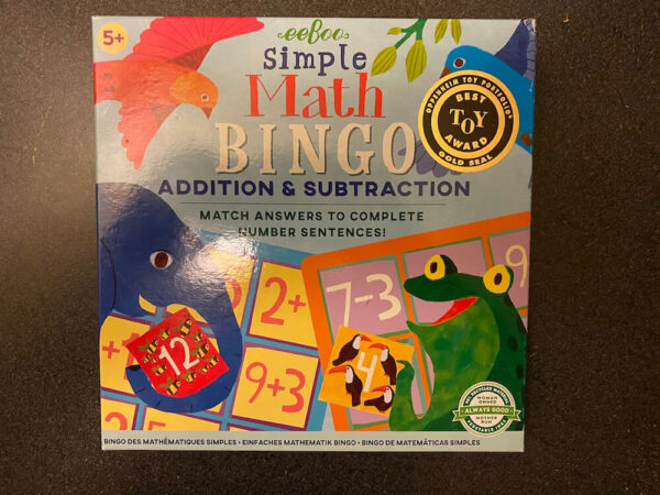 eeBoo Simple Math Bingo