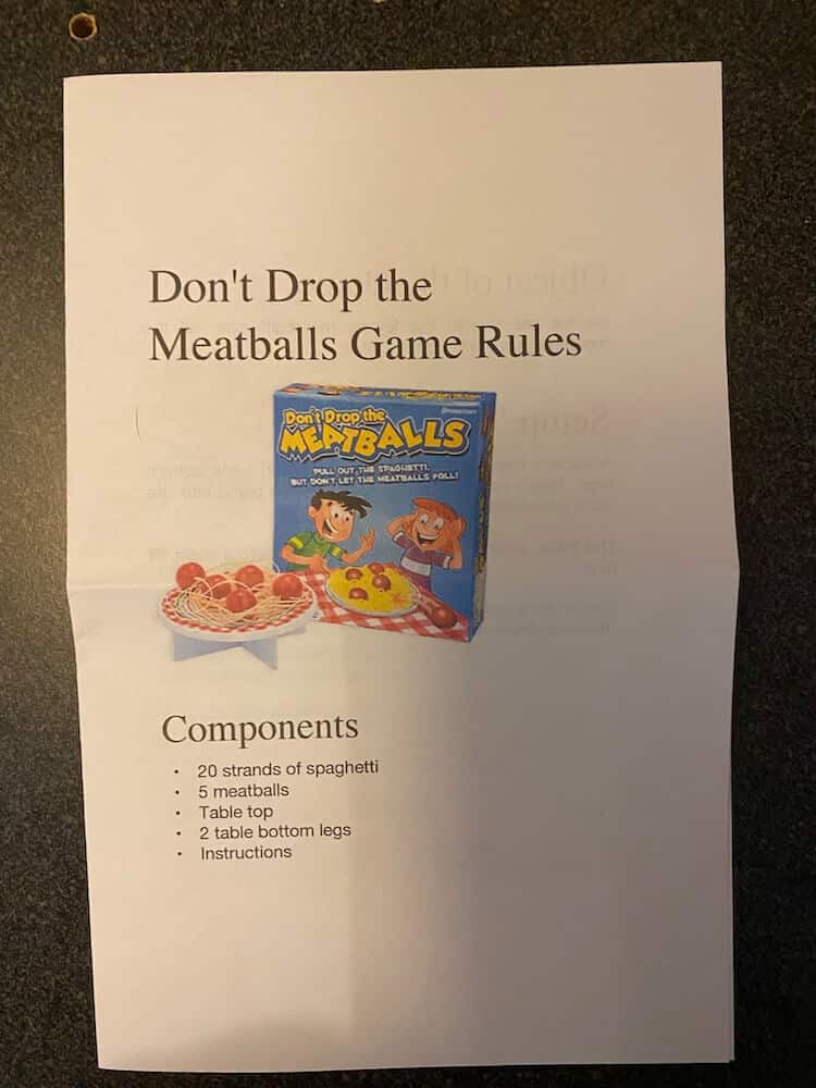 Don't Drop the Meatballs - no box - Image 5