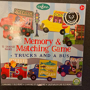 Memory & Matching Game Trucks and a Bus - incomplete
